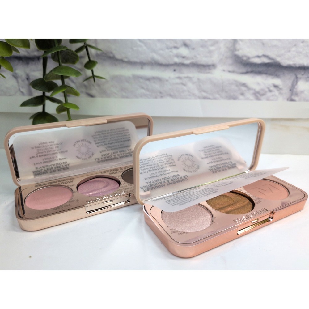 NEW LOT 2!😍Morphe 3-Pan Eyeshadow Palette Dream Sequins & Tulle Order Pink Gold
